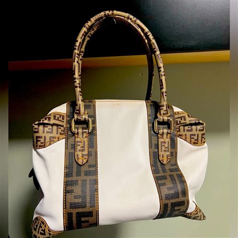 fendi canvas handbag|More.